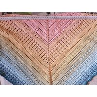 Платок, косынка из хлопка. Интересного раскраса. Эксклюзив. Ручная работа.