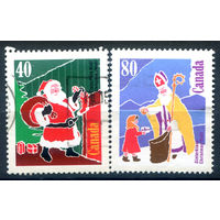 Канада - 1991г. - Рождество - 2 марки - гашёные. #3-WB-96-B-2