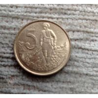 Werty71 Эфиопия 5 сантимов 1969 (1977) Никелевая латунь /не магнетик/ центов