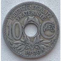 Франция 10 сантимов 1920 г.