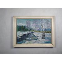 Картина " Снега тают. Март"