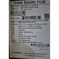 Игровой ноутбук MSI GS66 Stealth