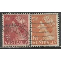 Австралия. Королева Елизавета II. 1953г. Mi#229-30. Серия.