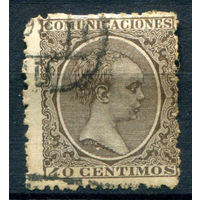 Испания (Королевство) - 1889г. - король Альфонсо XIII, 40 с - 1 марка - гашёная [Mi 196]. #1-Sp-3-A-1