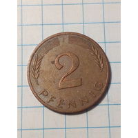 2 пфеннига ФРГ 1982 J год