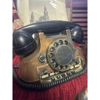 Старинный редкий дисковый телефон, медь, бакелит, Европа, много лотов с рубля