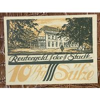 Нотгельд 10 пфеннигов 1922 год. Зюльце. Веймарская республика