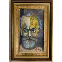 Акулов В.И. Автопортрет в образе Николая II, 2007г. Оргалит, масло. Размер 45х66 см.