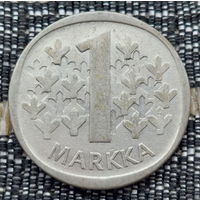 Финляндия 1 марка 1964 года, S, UNC. Серебро! Сторгуй за свою цену, предложи обмен!