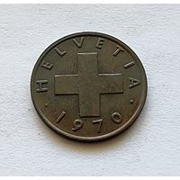 Швейцария 1 раппен, 1970