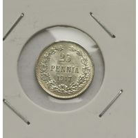 25 пенни 1917 г. С рубля. Орёл без короны