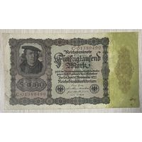 Банкнота 50000 марок 1922 год. Веймарская республика. С рубля без МЦ