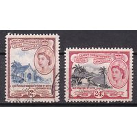 88.BrK. Великобритания. Колонии. Сент Кристофер Невис и Ангилья. Елизавета II. 1954 г. Mi.##121-122.