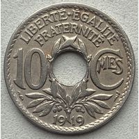 Франция 10 сантимов 1919 г.