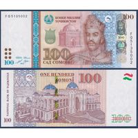Таджикистан, 100 сомони 2022 г., P-W28 (FQ, эмир Исмаил Самани), UNC