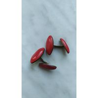 Запонки СССР, имитация коралла
