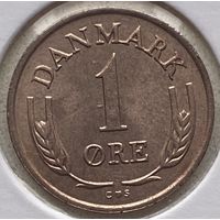 Дания 1 эре 1962 г. Бронза. В холдере