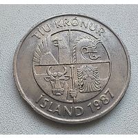 Исландия 10 крон, 1987 6-12-29