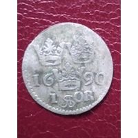 1 эре 1690г. Карл XI. Швеция.