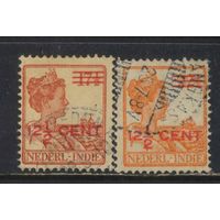 NL Колонии Нидерландская Индия 1921 Вильгельмина Надп Стандарт #132-3