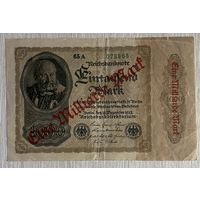 Банкнота 1 миллиард марок 1922 год. Веймарская республика