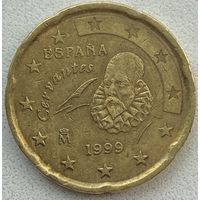 Испания 20 евроцентов 1999 г.
