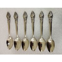 Чайные ложки Троянда (киевская Роза), мельхиор. СССР