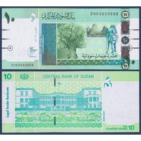Судан, 10 фунтов 2017 г, P-73c (DH, верблюд, дворец в Хартуме), UNC
