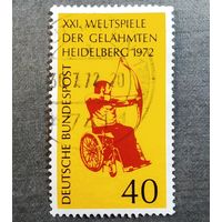 Марка Германия 1972 год Паралимпийские игры