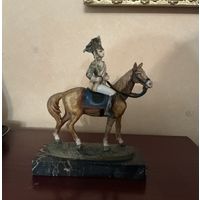Статуэтка Военный на Лошади Италия винтаж клеймо