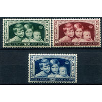 Бельгия - 1935г. - кронпринц Бодуэн, принцесса Жозефина-Шарлотта, принц Альберт. Национальный комитет помощи детям, MH - 3 марки - полная серия, MH [Mi 396-398]. #2-Be-96-A-2