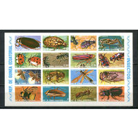Экваториальная Гвинея - 1978 - Насекомые - [Mi. 1370B-1385B] - полная серия - 16 марок. MNH.  (Лот 59JB)-TG3P58