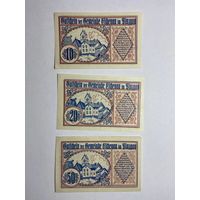 10-20-50 геллеров (нотгельды) Австрия.-0912