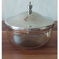 Сахарница СССР. Стеклянная вставка и крышка.