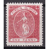 4.BrKCI. Великобритания. Колонии. Виргинские острова. Святая Урсула. 1887/89 гг. 1P. Mi.#13.