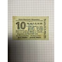 10 геллеров (нотгельды) Австрия.-2512