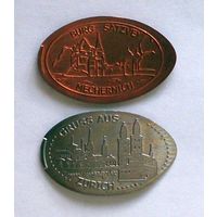 Жетоны сувенирные BURG SATZVEY MECHERNICH Германия и GRUSS AUS ZURICH Швейцария. Одним лотом