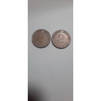 Германия 2 пфеннига  1973 F. J.