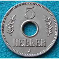 Германская Восточная Африка. 5 геллеров 1914 год  KM#13