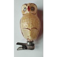Елочная игрушка СССР. Сова (Каталог N549)