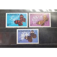 Доминика. 1975 год. Фауна. Бабочки (1415)