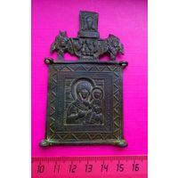 Старинная Икона ДЕВА С МЛАДЕНЦЕМ 9,5х5,5 см