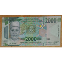 Гвинея 2000 франков 2022 UNC