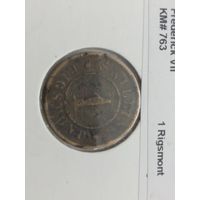 1 скилинг 1856 год Дания