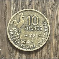 Франция 10 Франков 1951г.