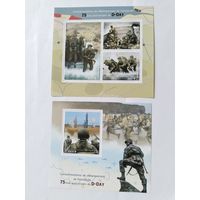Конго  2019 бл.+м/лист  высадка в Нормандии