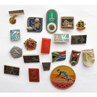 Все лоты с рубля.Значки Спорт