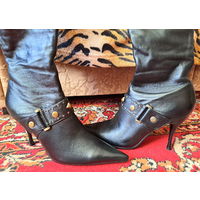 Сапоги-батфорты демисезонные женские р.37 на каблуке, б.у