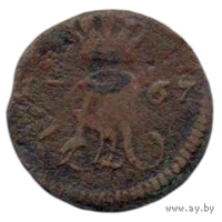 Королевство Польша (Светлейшая Речь Посполитая Обоих Народов). 1/2 гроша (паўгрош, полугрош) 1767 G