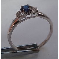 Кольцо + серьги. Серебро 925. Фианит. Новые.